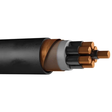 NYCY 14x1,5/2,5 RE árnyékolt réz földkábel 0,6/1kV FEKETE