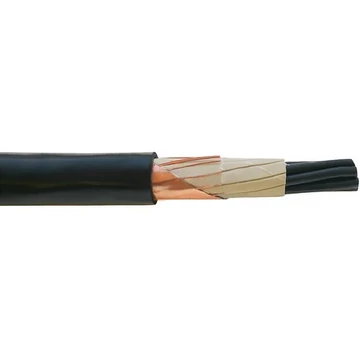 NYCY 2x2,5/2,5 RE árnyékolt réz földkábel 0,6/1 kV fekete