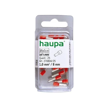 ÉRVÉGHÜVELY SZIGETELT 1/8 PIROS 25DB/CS