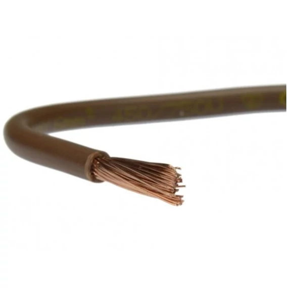 MKH   0,5 VEZETÉK BARNA SODROTT 300/500V PVC (Vágható)