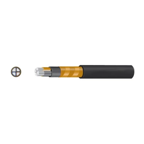 NAYCWY 4x240/120 SM fekete 0,6/1KV FÖLDKÁBEL ALUMÍNIUM PVC