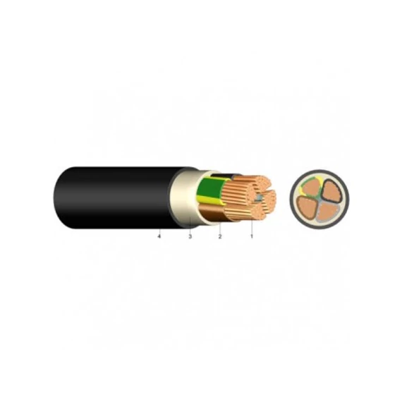 NSGAFÖU 1X120 KÁBEL 1,8/3KV SODROTT ÓNOZOTT RÉZ GUMI FEKETE OLAJÁLLÓ