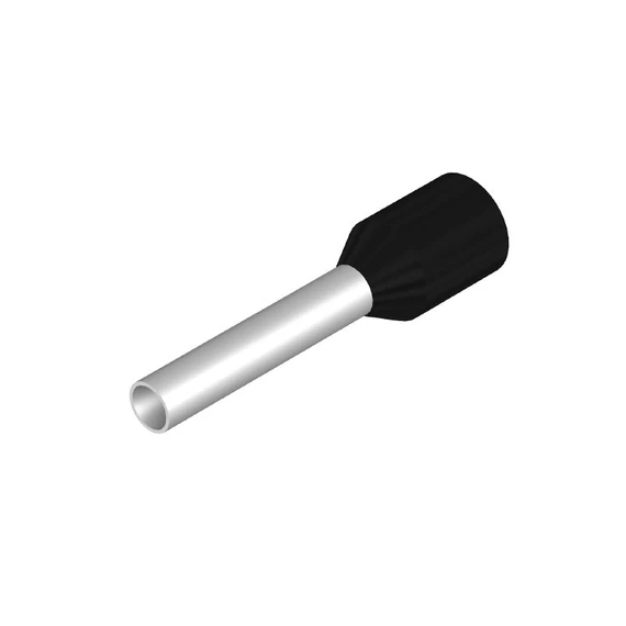 Érvéghüvely,szigetelt Standard 12 mm, 10 mm, fekete