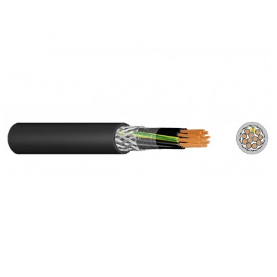 YSLY-JZ 5X2,5 VEZÉRLŐ KÁBEL 0,6/1kV FEKETE