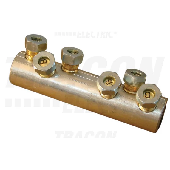 Szakadófejes csavaros alumínium toldóhüvely 185-240mm2,(3+3)×M16